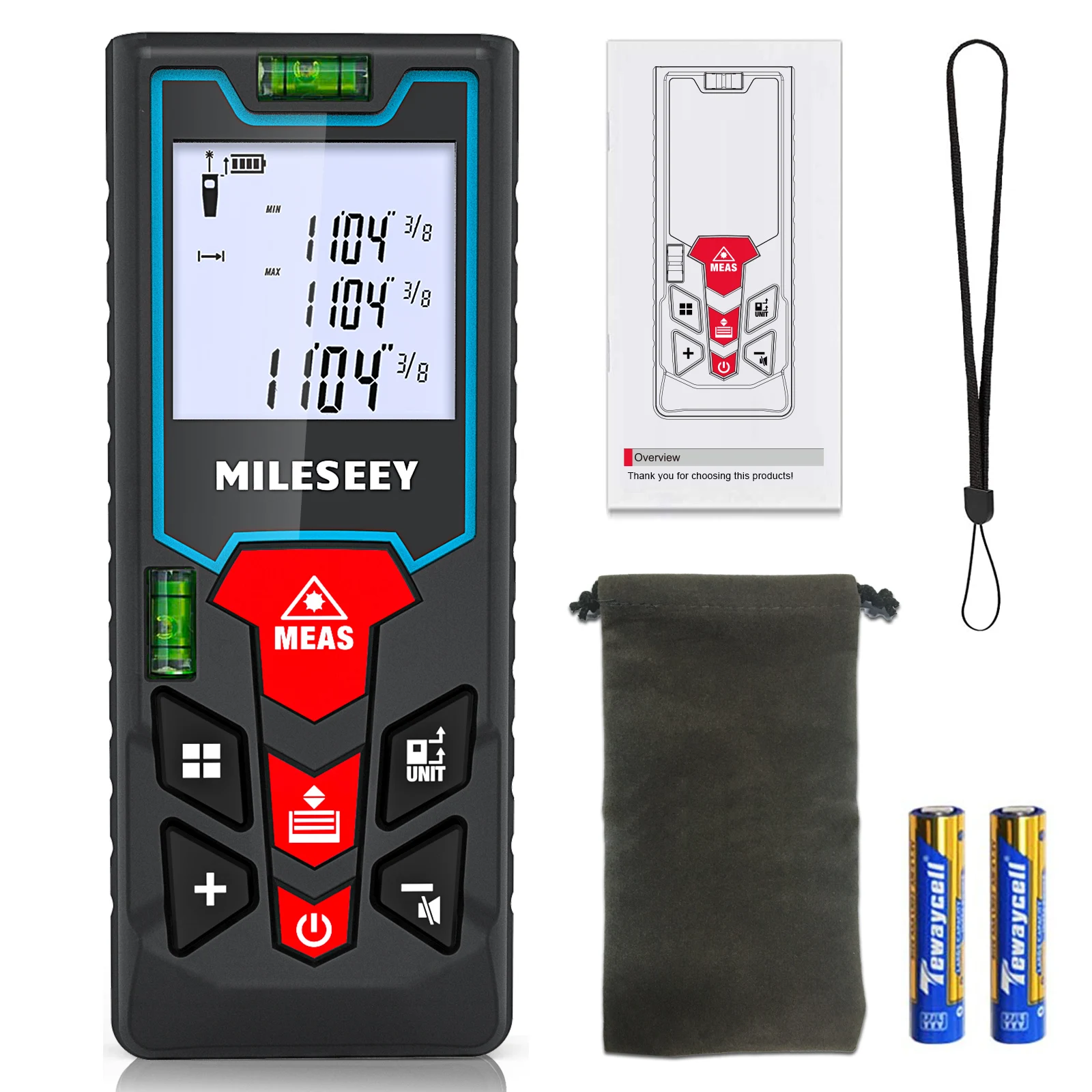 

Mileseey S2H 100M Handheld Digital Area Volume Measure Measurement Tool Laser Distance Meter