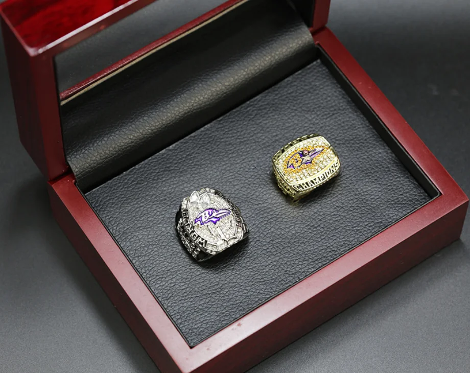 

The SuperBowl NFL 2000 2012 Baltimore Ravens BR 2pcs champion rings set ring
