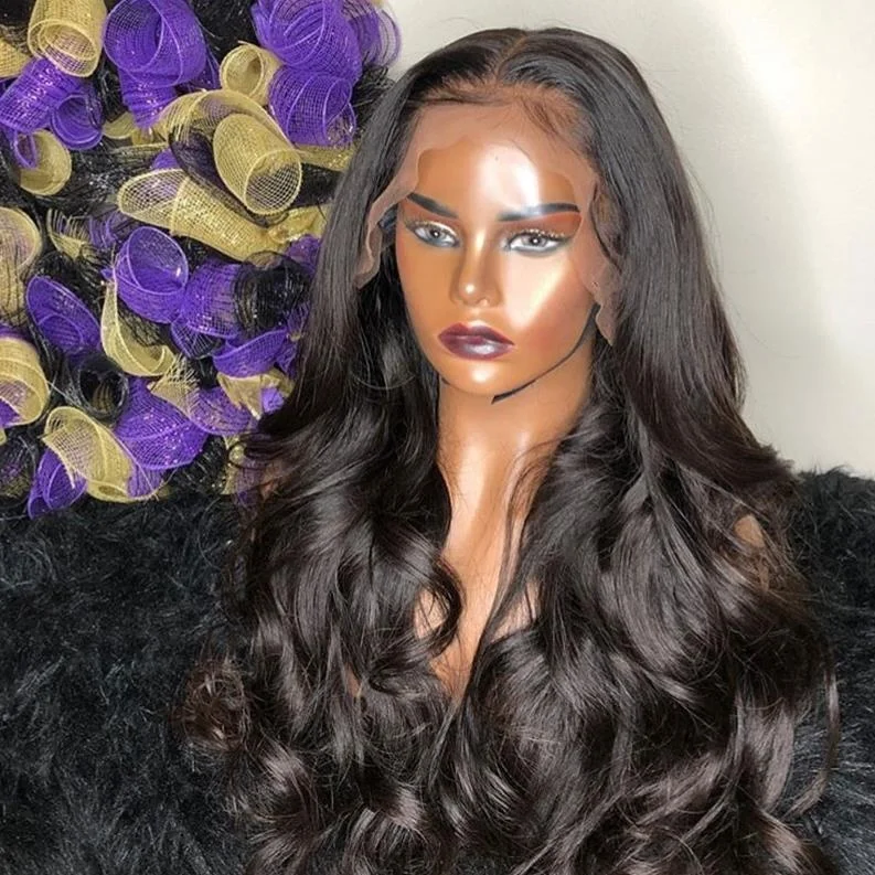 

Natural Body Wave 13*6 Lace Front Human Virgin Hair Wigs Full Cuticle Aligned Unprocessed Indian Virgin Hair Wigs Body Wave