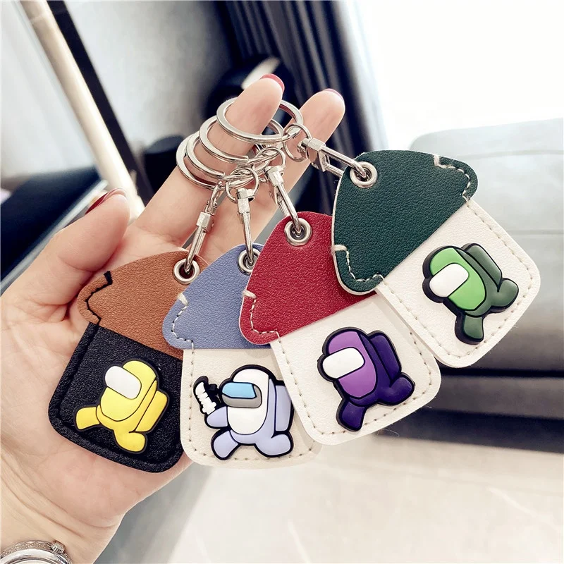 

Free Shipping for AirTags Air Tag Case Amongus Among us hot game Leather Skin GPS Cover Sleeve Finder Located Tracker