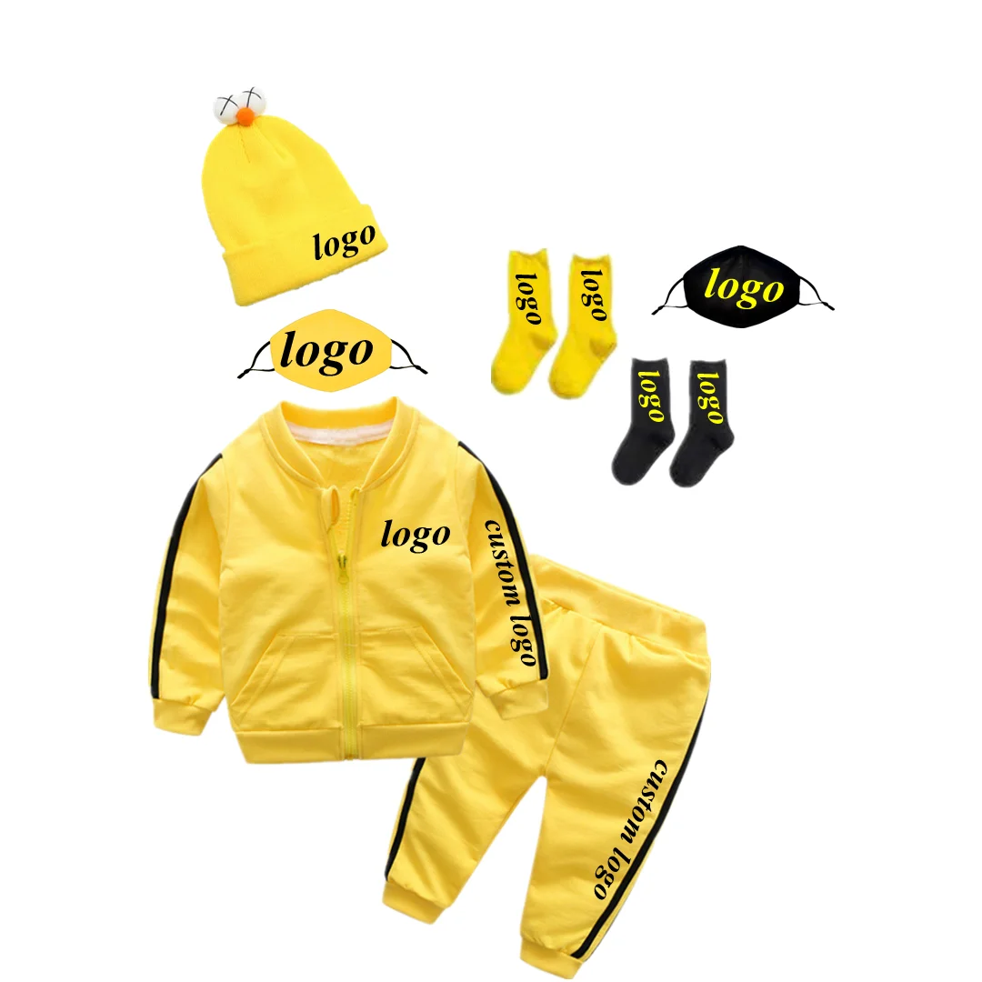 

Children's free custom hoodie sets boys and girls fashion wholesale cheap