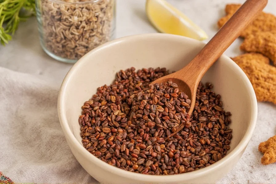 Fresh star anise pods displayed at a San Diego Asian market