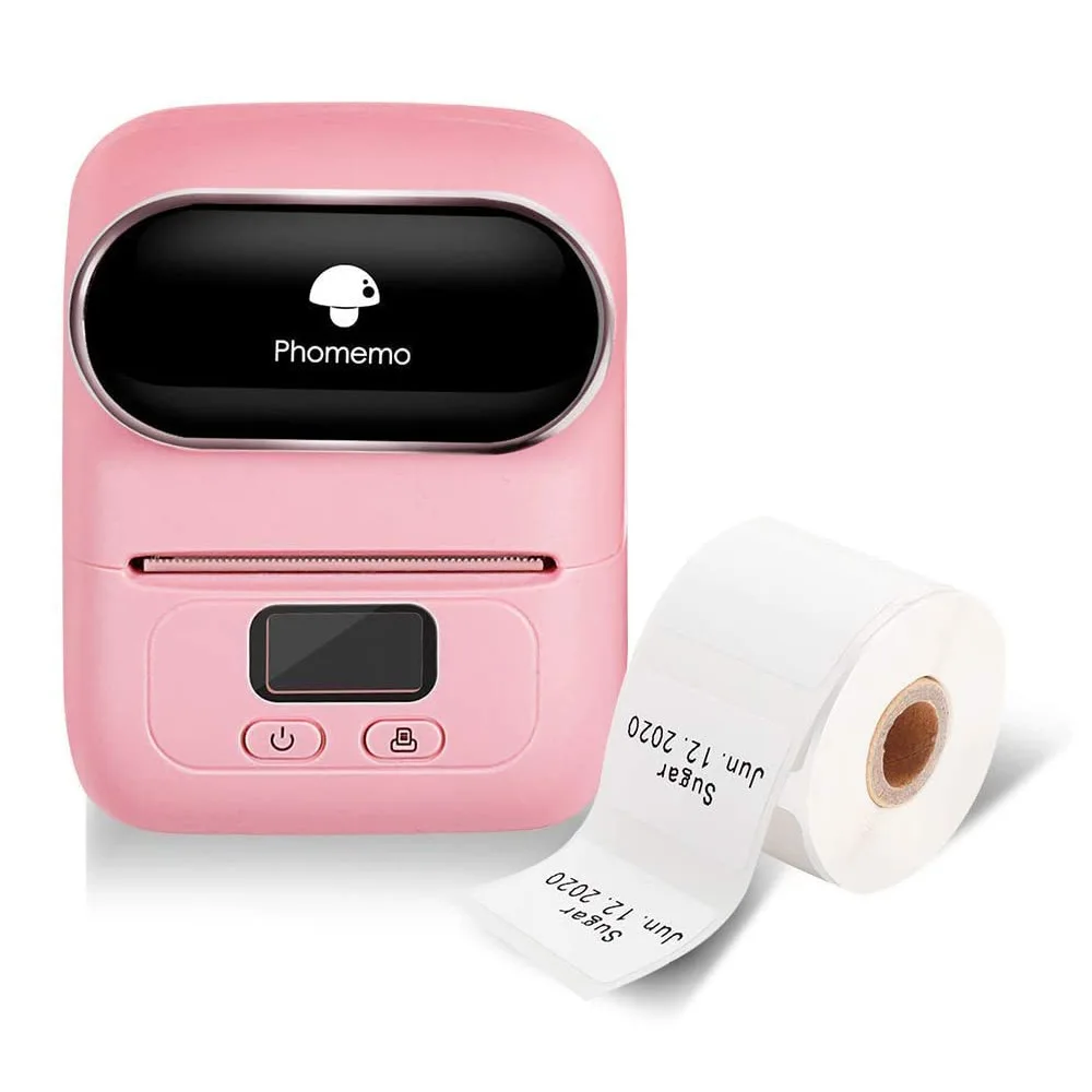 

Wireless Portable Phone Sticker Machine Cloth Jewelry Price Tag Logo Impressora Termica Labels Maker Mini Printer, White/orange/pink/black