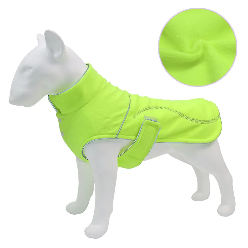 

2021 Latest Pet Golden Retriever Big Dog Autumn And Winter Coat Fleece Assault Solid Apparel, Picture showed