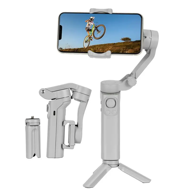 

2023 New Foldable 3 Axis Handheld Gimbal Camera Stabilizer Face Object AI Smart Tracking Gimbal Stabilizer For Smartphone