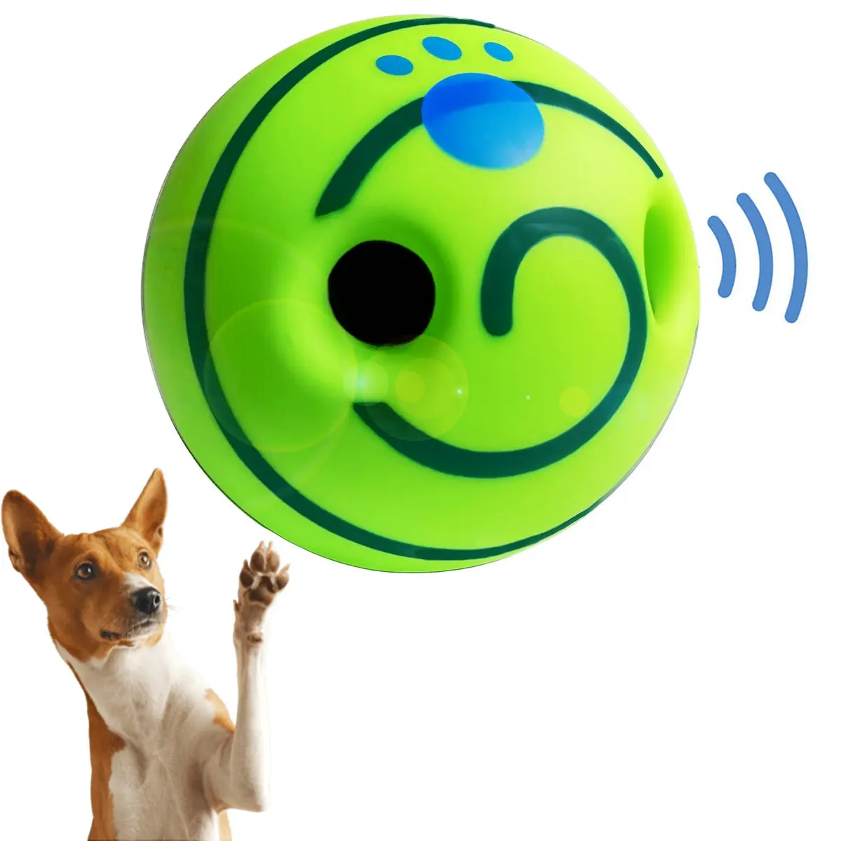 

Giggle Ball PVC Pet Chewing Dog Giggle Ball Squeaky Vocal Toy Training Toy With Sound Giggle Ball For Dogs, As pictures