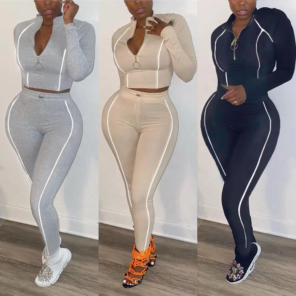 

DL 8023 Ingoo Fashion Fall Clothing Women Ladies Matching Jogging Pant Sets Women Sweat Pants Suits 2 Piece Outfits Joggers