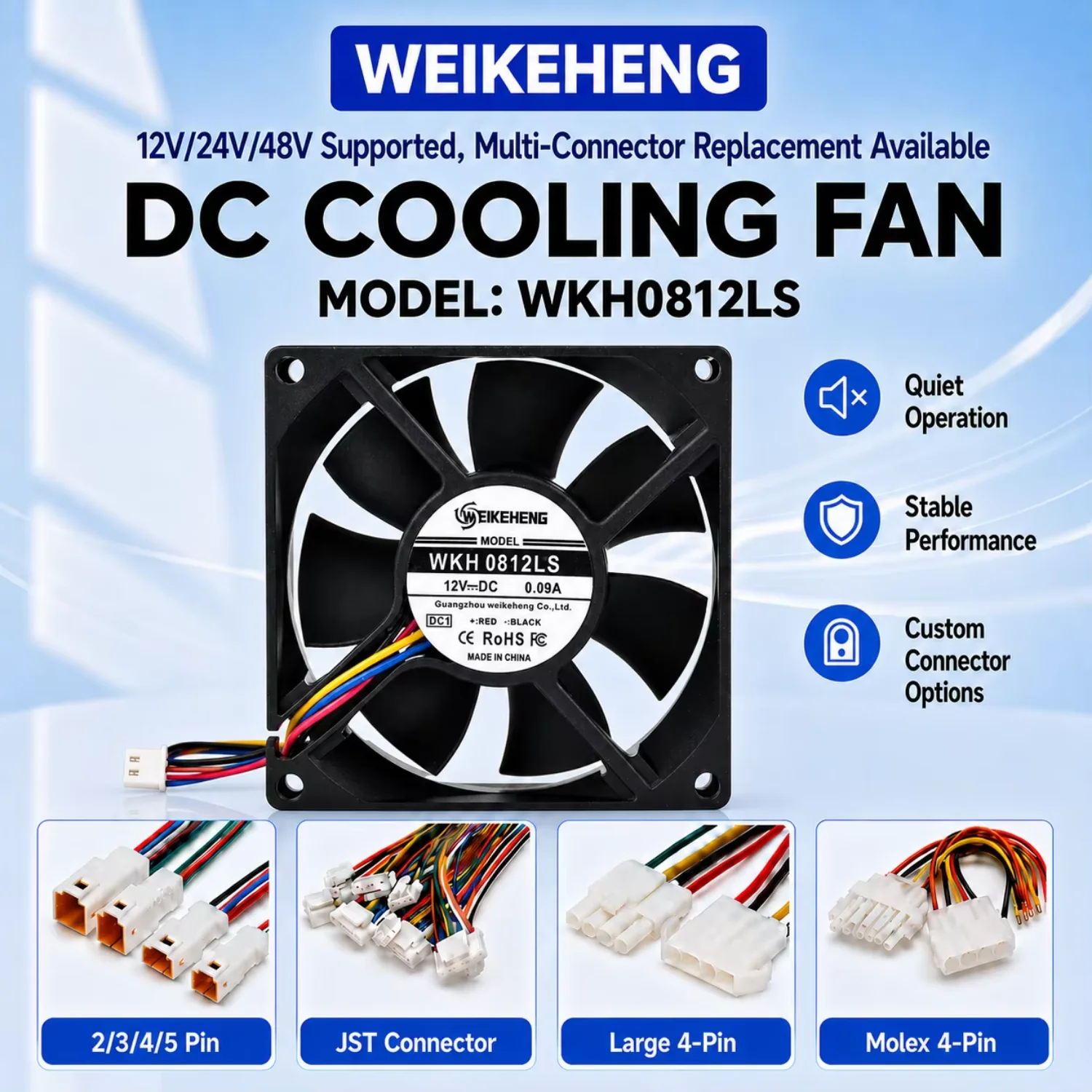 Axial Flow Fan, WKH, 0812LS, 12V, 24V - detail 2