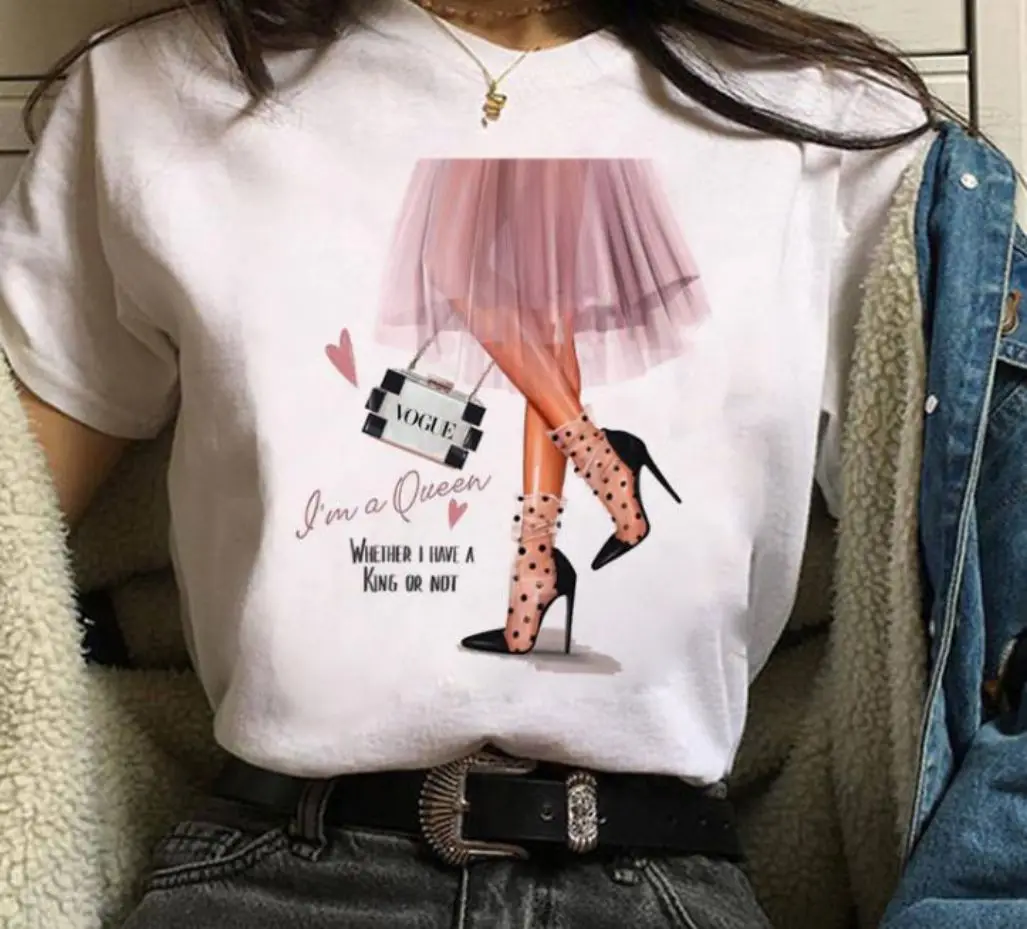 

Free Shipping Plus Size Breathable T-Shirts Men Boys Women Girls' White Round Collar High Quality Fashion Casual T-Shirt, Picture showed