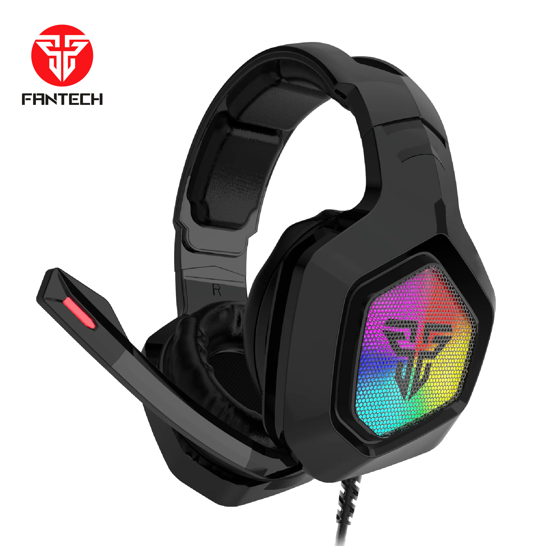 

Distribution Fantech New Design Wired Multi Platform LED Light In Stock Ready Gaming Headset, Black color