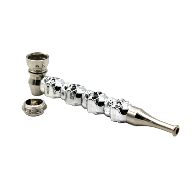 

TOBACCO sales ghost pipe detachable zinc alloy pipe with lid metal custom pipe spot