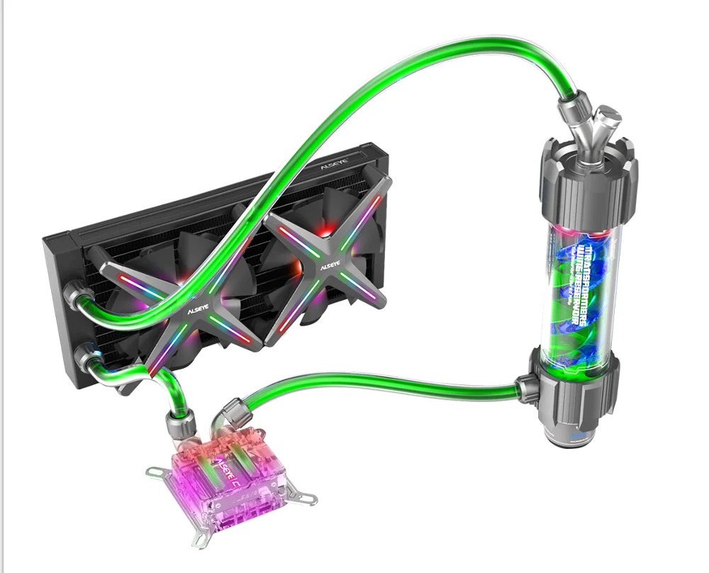 

ALSEYE DIY X240 water cooling fan kit for gaming computer