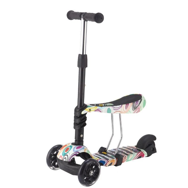 

3 flashing wheel Kids Kick Scooter 2021China Scooter Factory Online Wholesale 3 IN 1 Kids Scooter, Customized