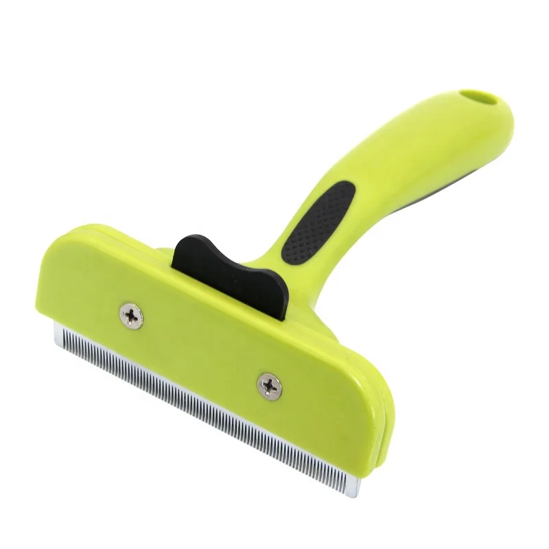 

Factory Wholesale Three Sizes Self Cleaning Pet Deshedding Tool Cat Dog Grooming Slicker Brush, Green