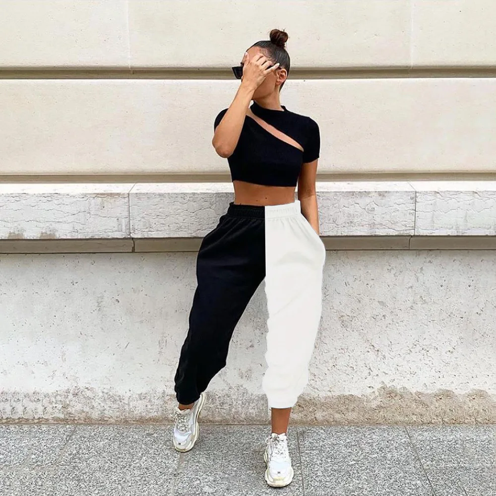 

2021 Sweatpants women track sweat pants jogging joggers femme pantalon de para mujer, White