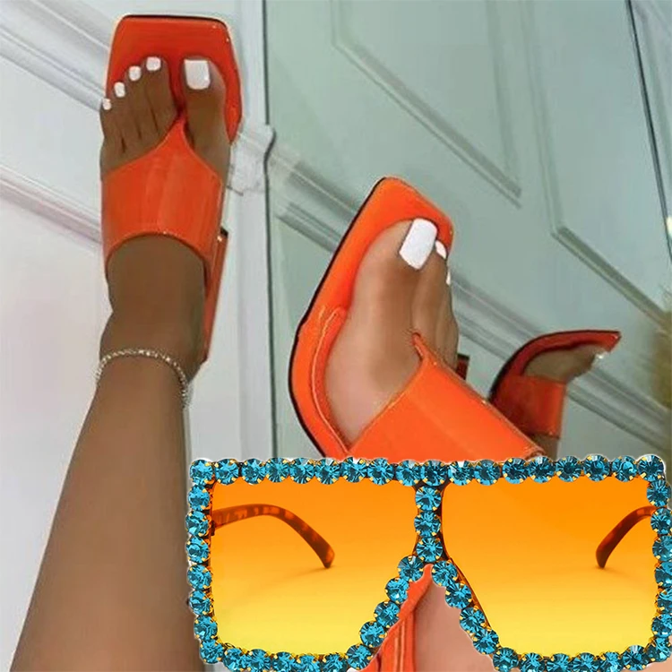 

Free Shipping Wholesale High Heel Women Sandals and Purse Matching Bags Sunglasses Set