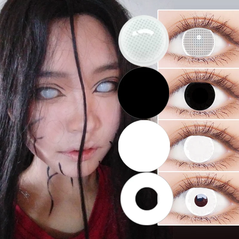 

Halloween Cosplay Color Contact Lens 1 year throw Crazy Eye Contact Lenses Wholesale