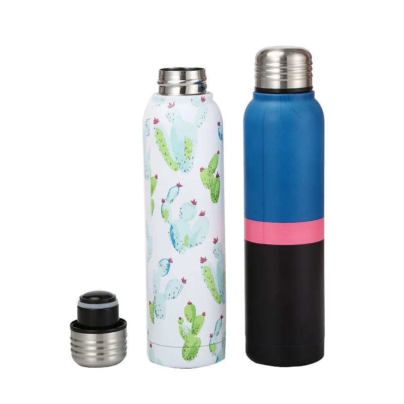 

MIKENDA Stainless Steel Double Wall Sports Thermos Vacuum Insulated Water Bottle, Black, white, green and custom color