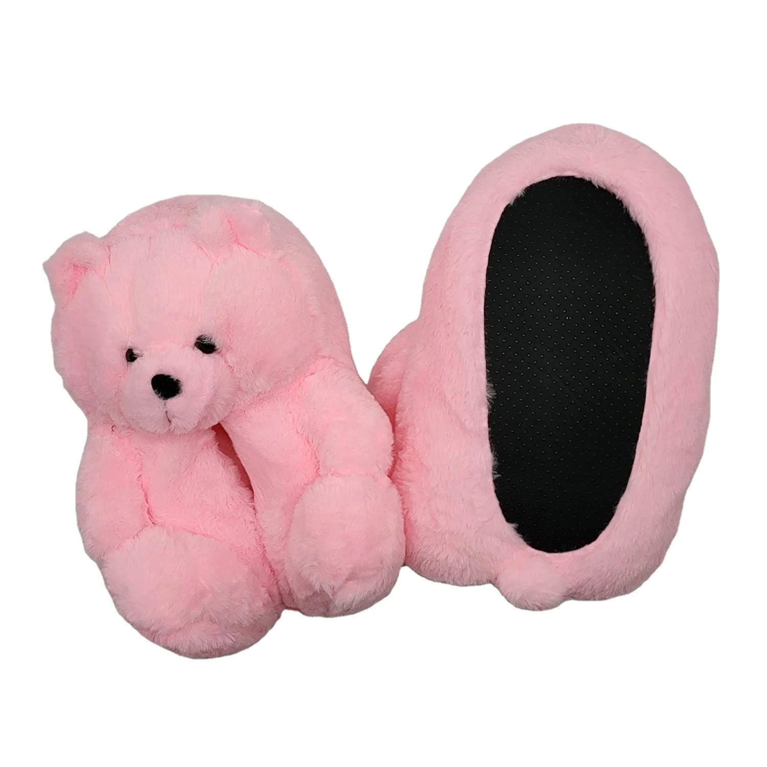 

teddy bear slippers women 2021 new arrivals bear slippers animal shaped plush fluffy house slippers, Customized color