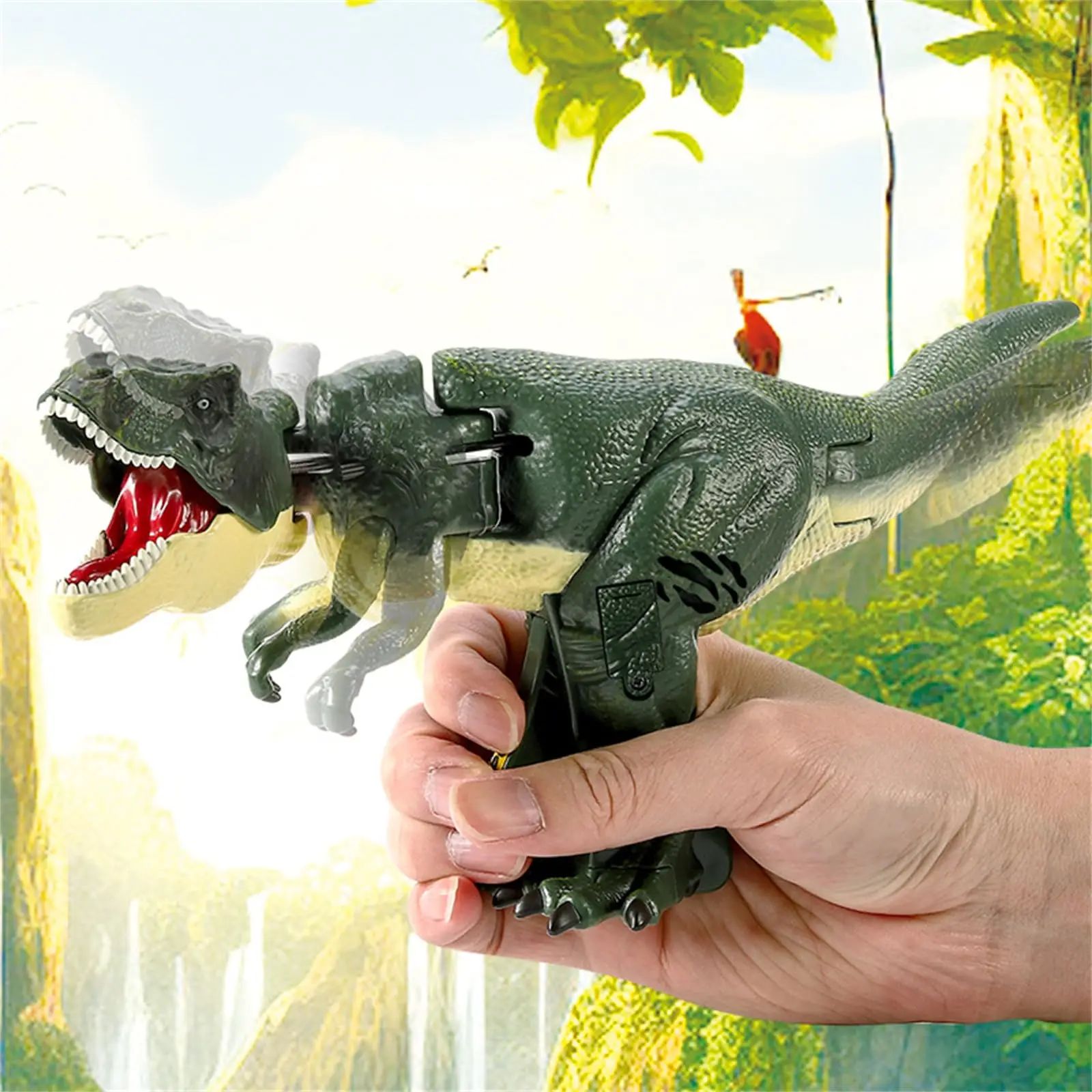 

2023 swinging dinosaur toy grabber press tyrannosaurus Press Dinosaur Bite Toys Dinosaur Head Twist Toys