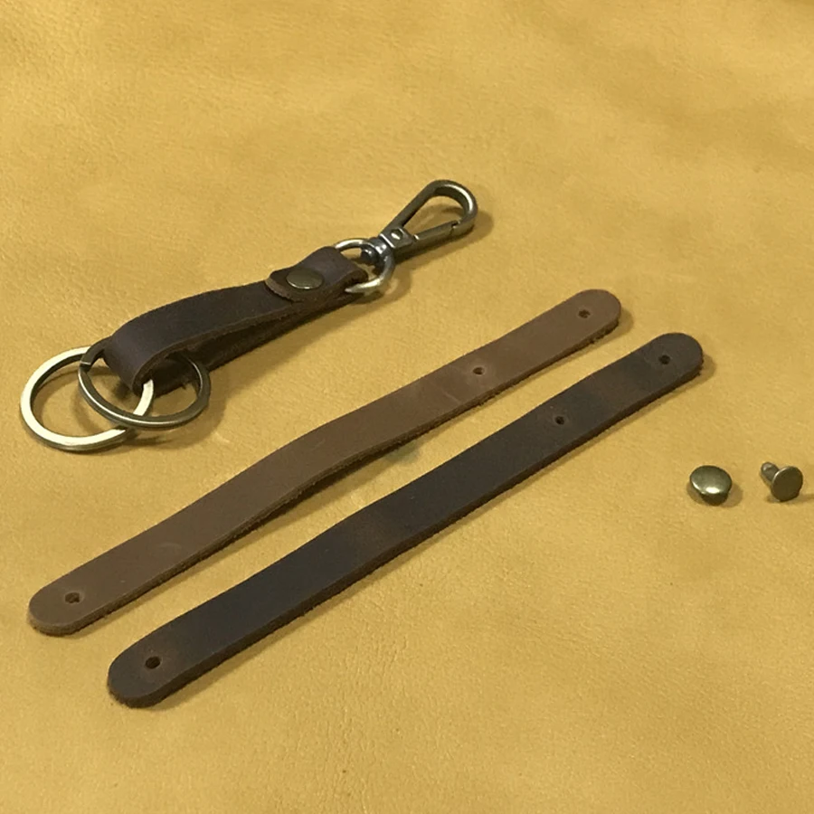 

Full Grain Leather Valet Key Chain with Belt Loop Clip for Keys and Carkey, Customized