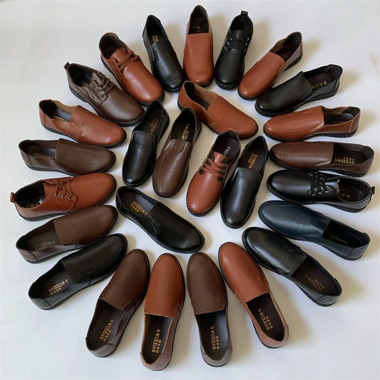 

M8301 casual men's office dress shoes stock genuine leather oxford for men, Mix clolor