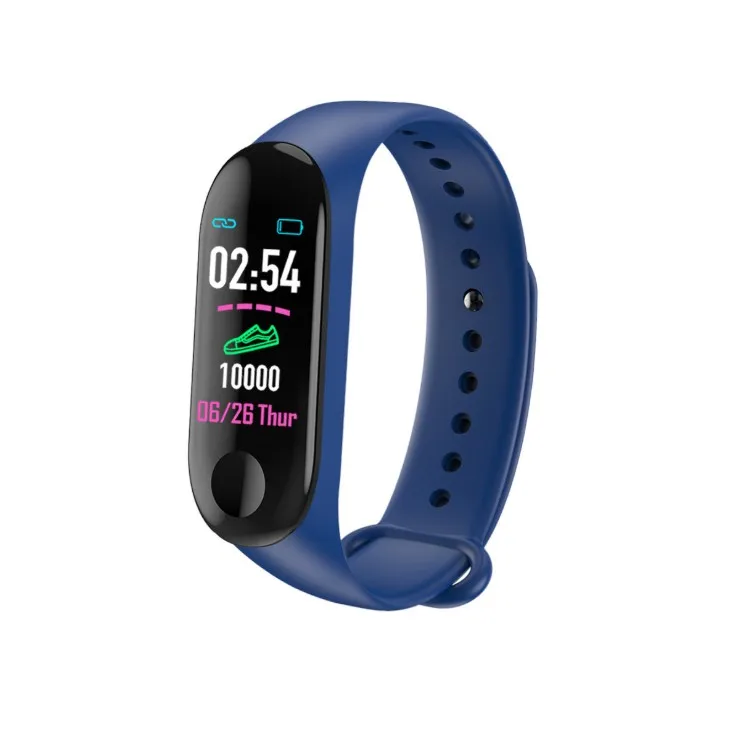 

Free Sample Waterproof M3 Smart Watch Wristband Heart Rate Activity Fitness Bracelet Sport Health Smartwatch Reloj Inteligente, Red black navy blue