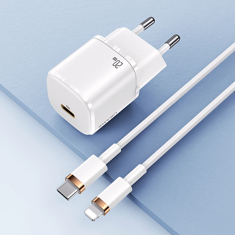 

USAMS 20W UK/EU/US plug dual QC3.0 PD3.0 battery fast wall usb charger