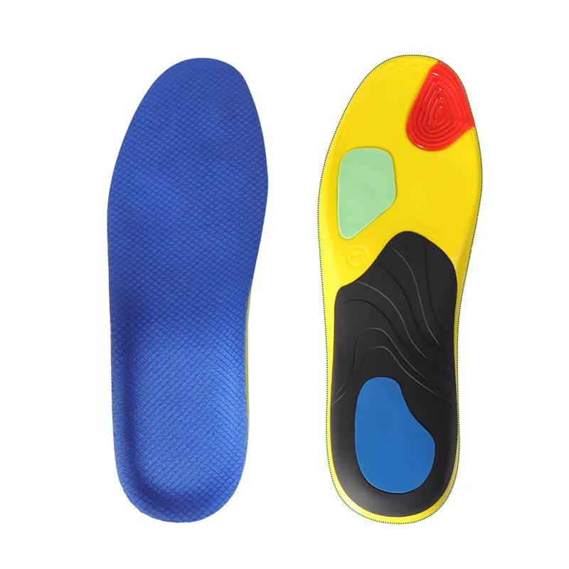 

JOGHN Comfortable Universal Men's And Women's Sports Insole Arch Support New Design Anti-slip PU Corrective Insole, Yellow