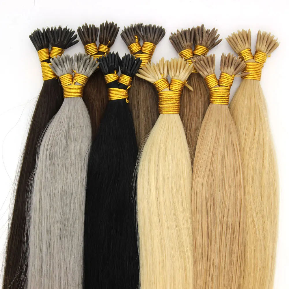 

14-24inch 1g/s 50strands Pre Bonded Glue Stick/I Tip Real Human Hair Extensions