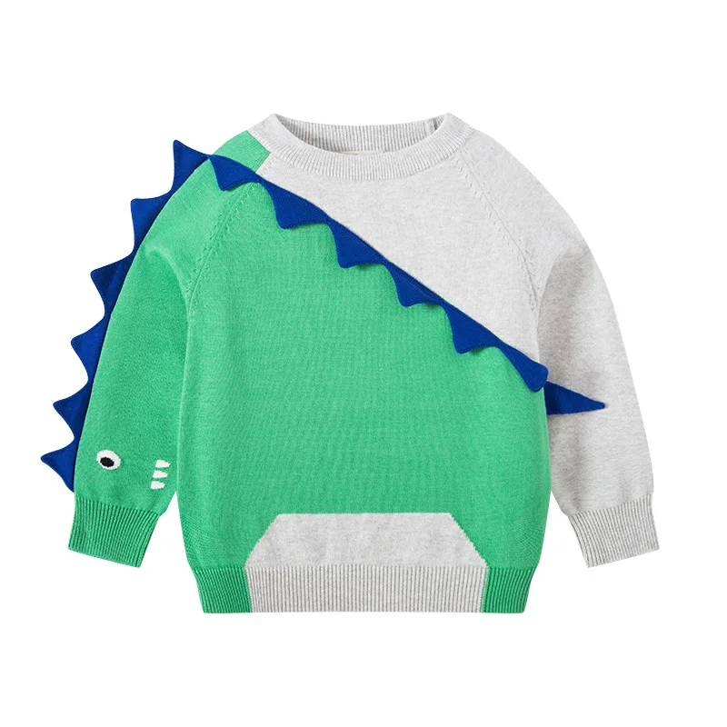 

children stock dinosaur knitwear wholesale boys sweater pullover 2021 autumn winter children top sweaters kids knit clothes