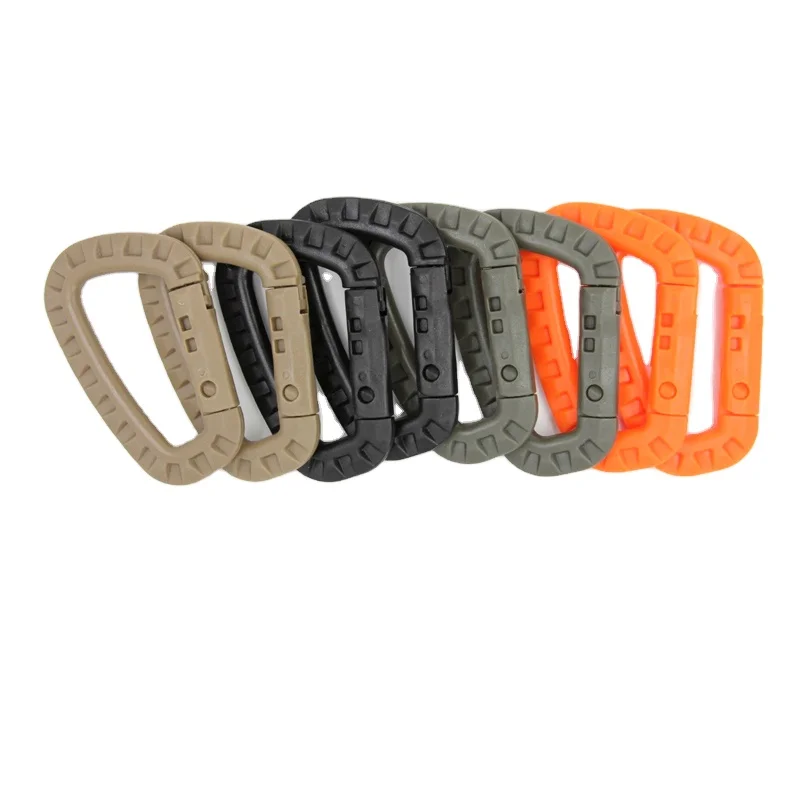 

Lightweight Plastic Tactical Carabiner paracord carabiners for keychain, Black,orange,