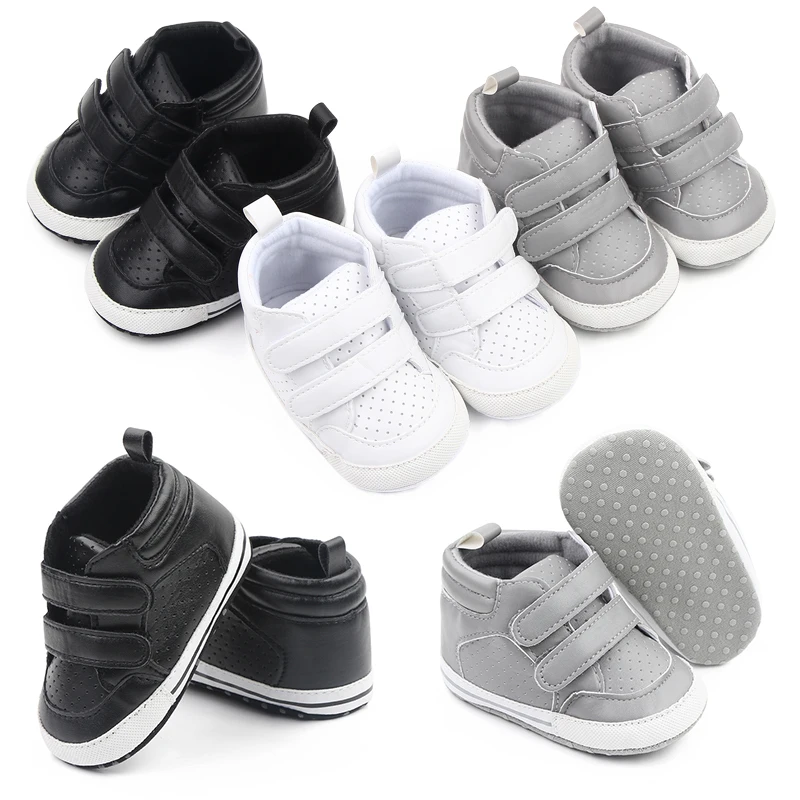 

0-18 months spring and autumn pu leather soft soled solid casual baby toddler shoes