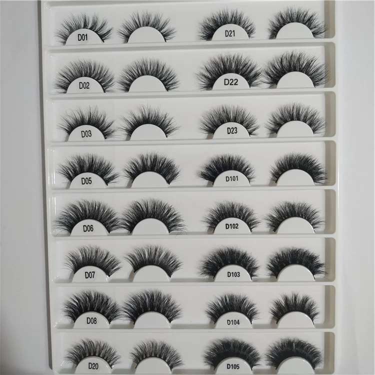 

16 pairs 5d fluffy mink eyelashes full strip 100% real mink fur lashes wholesale 16 pairs eyelash book