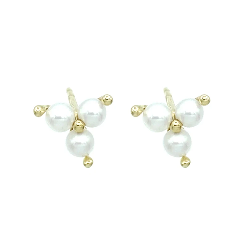 

Hot Selling S925 Sterling Silver Personalized Pearl Stud Earrings for women 2021