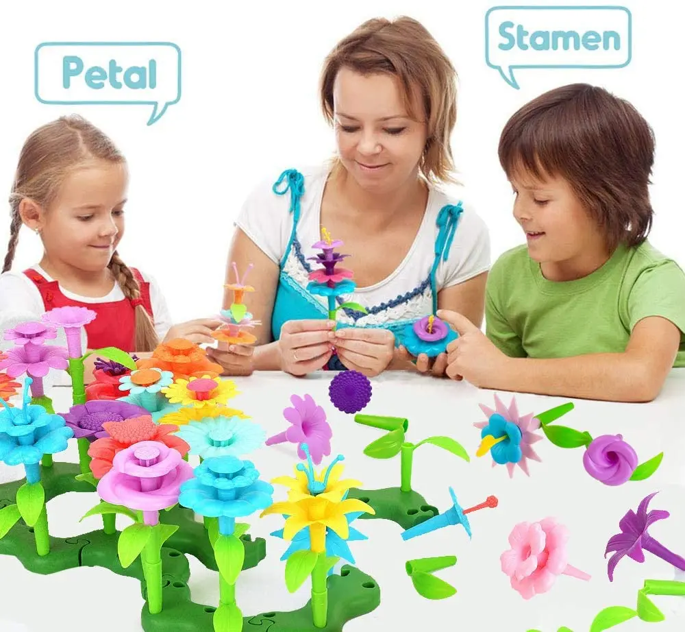 4 5 Flower Garden Building Toys Build a Bouquet Sets for 3 6 Year Old Kids 