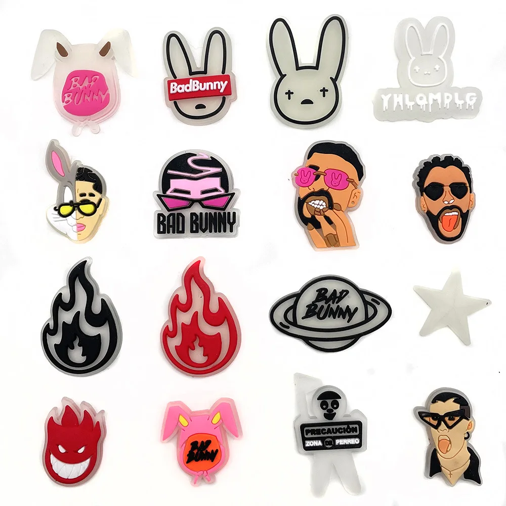 

2022 New Soft Rubber PVC designer croc charms Accessories Children's Day for Croc Shoe charms