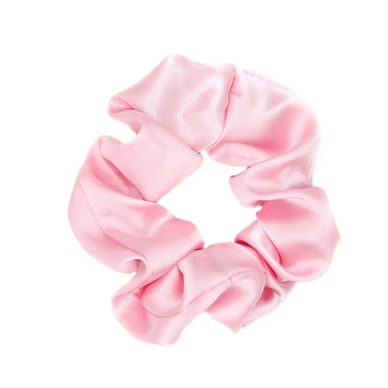 

light pink hair band Satin scrunchies for hair accessories