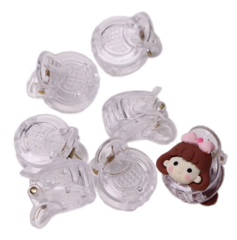 Cute Mini Hair Claw Clip Clear Empty Kids DIY Hair Claw Jaw Clip