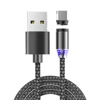

Type-c Charging connector Nylon Braided magnetic cable with LED
