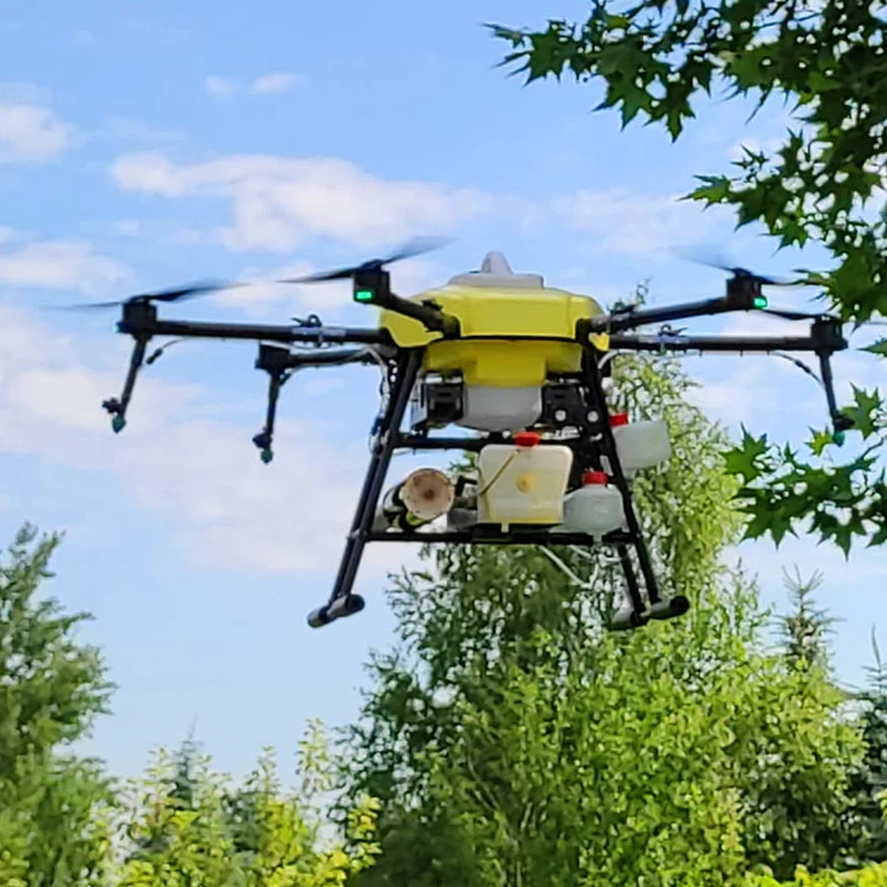 

Fogger drone spraying trees by Smoke and Gasoline to destroy insects in agriculture