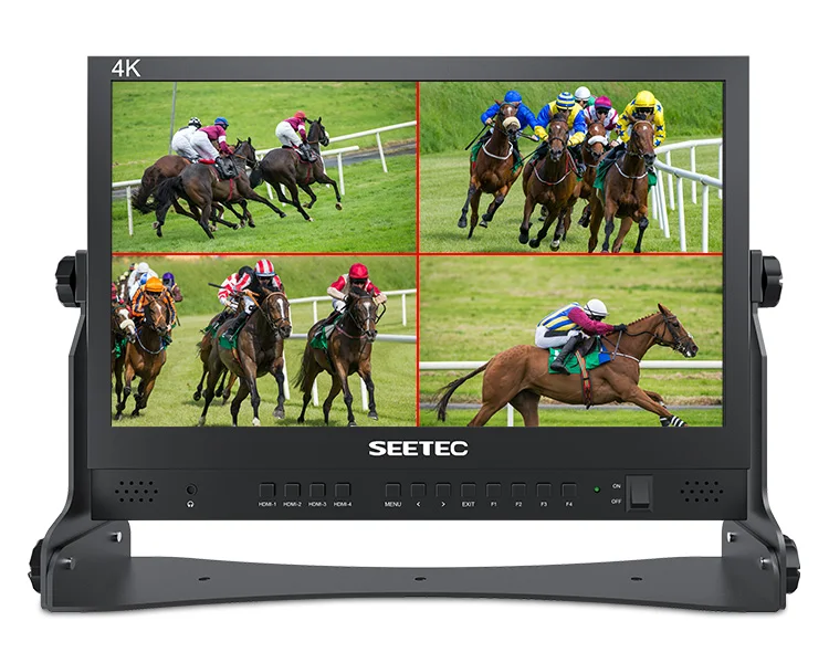

SEETEC ATEM156 15.6 Inch Live Streaming Broadcast Director Monitor with 4 HDMI Input Output Quad Split Display for ATEM Mini Vid