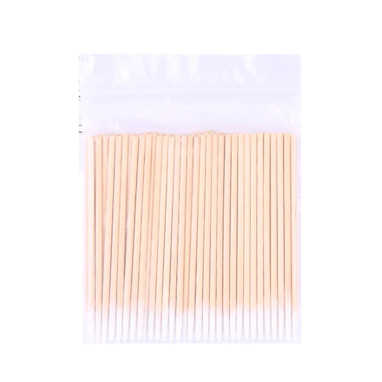 

Beauty Wooden Cotton Swab One Sharp Tip Single Ended Pointed Cotton Swab Microblading Eyelash Extension Supplies, White