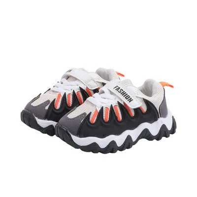 

NI AN OEM Scarpe sicure comfortable children latest cheap casual flat feet lighting shoes for children shoes, Black pink