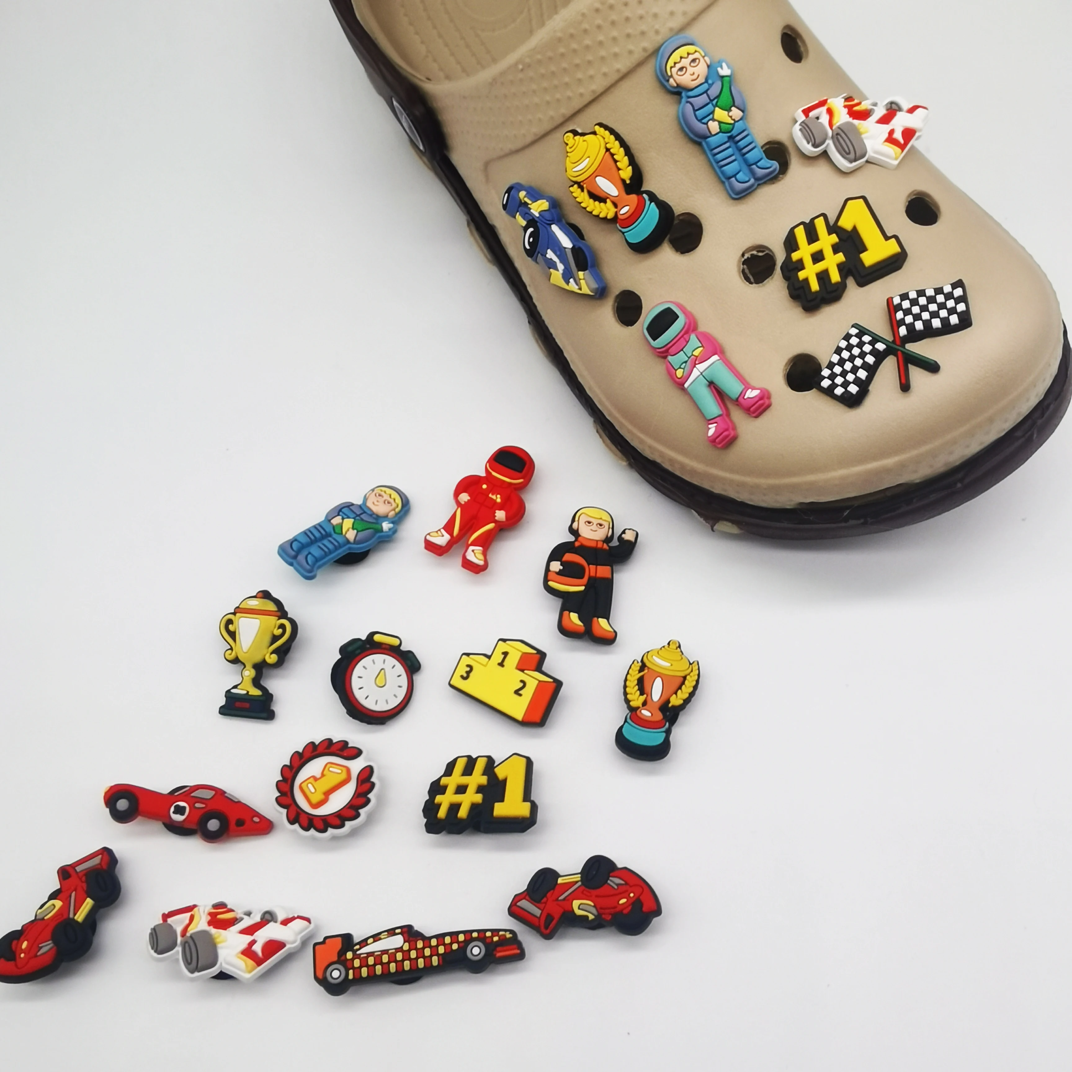 

Hot sale wholesale custom cartoon design DIY shoe lace croc charms clog pvc soft Shoe decoration As a gift for the child