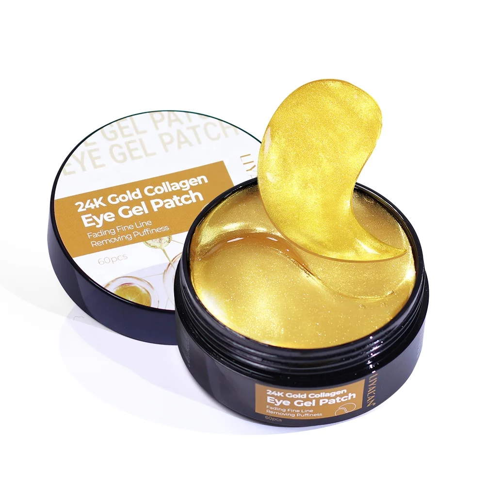 

Custom Collagen Hydrogel Gel Under Eye Patches Anti Wrinkle 24k Gold Eye Masks For Dark Circles