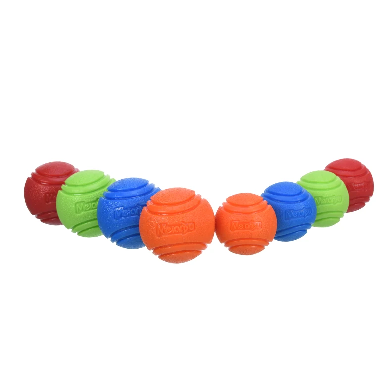 

High Elasticity Outdoor Interactive Go Fetch Training Tough Ball Catch Toy Solid TPR Dog Toy Chew Ball, Selected or customized color