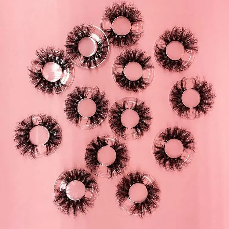 

Factory Price 100% Hand Made Fur Material Reusable Mink Eyelashes 3D Mink Lashes Private Label, Natural black or colorful