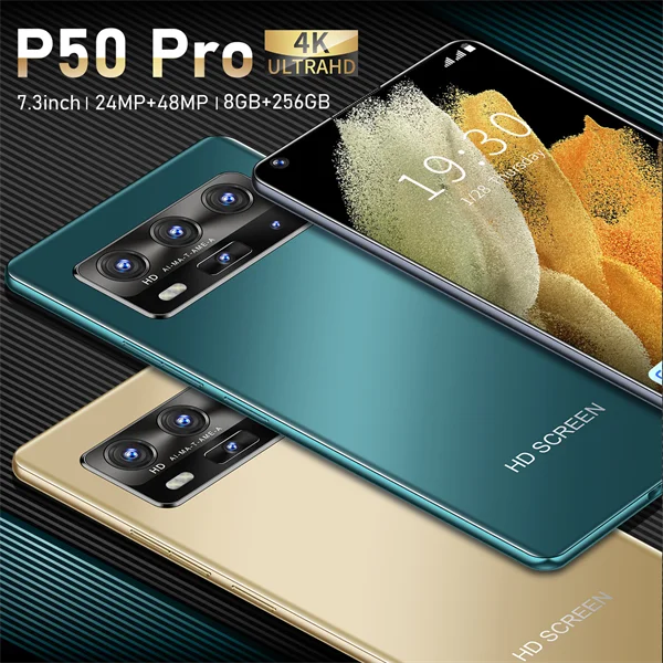 

Dropshipping SmartPhone 7.3-inch Original P50 Pro 8GB RAM + 256GB ROM Long Standby Cheap Phone Mobile Phones