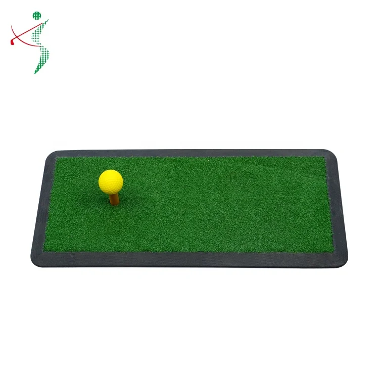 

Driving Simulator Mini Golf Green Golf Hitting Mat Rubber Bottom 19"x8"